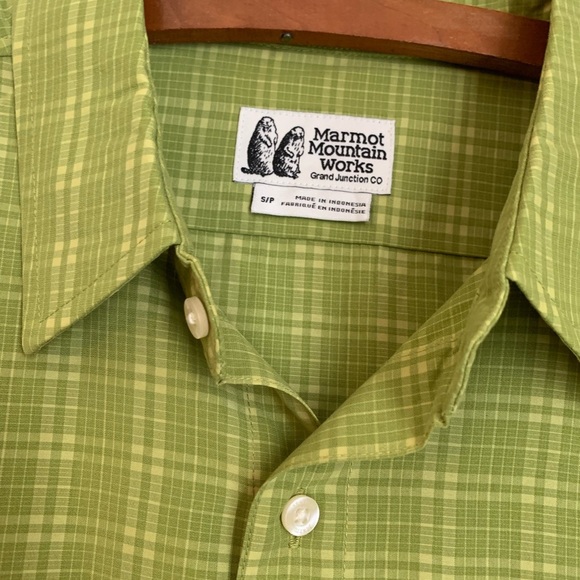 Marmot mountain works Eldridge classic short sleeve button up shirt gorpcore - Picture 6 of 8